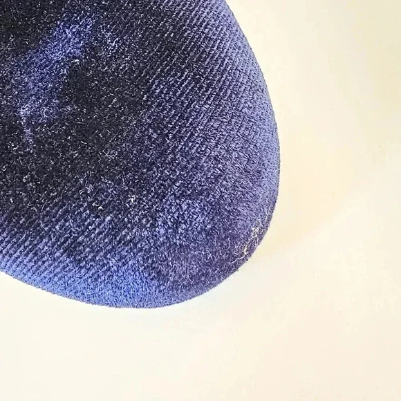 Steve Madden Size 7 Edit Ankle booties velvet royal blue sapphire chunky Heel - Picture 9 of 10